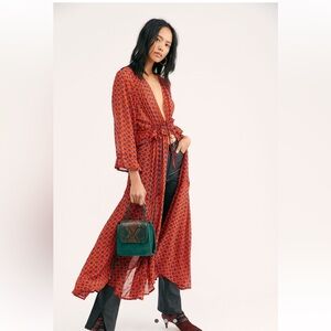 Free People Felicia Print Kimono, O/S, NWT